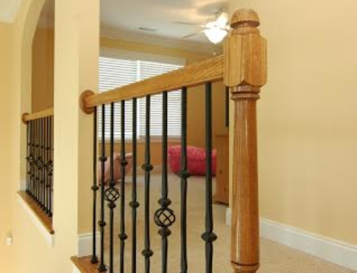 Oak and Iron Railing