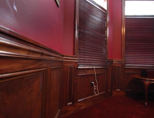 Cherry Stain Wainscoting