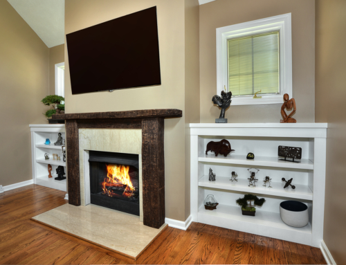 Repurposed Lumber Mantel